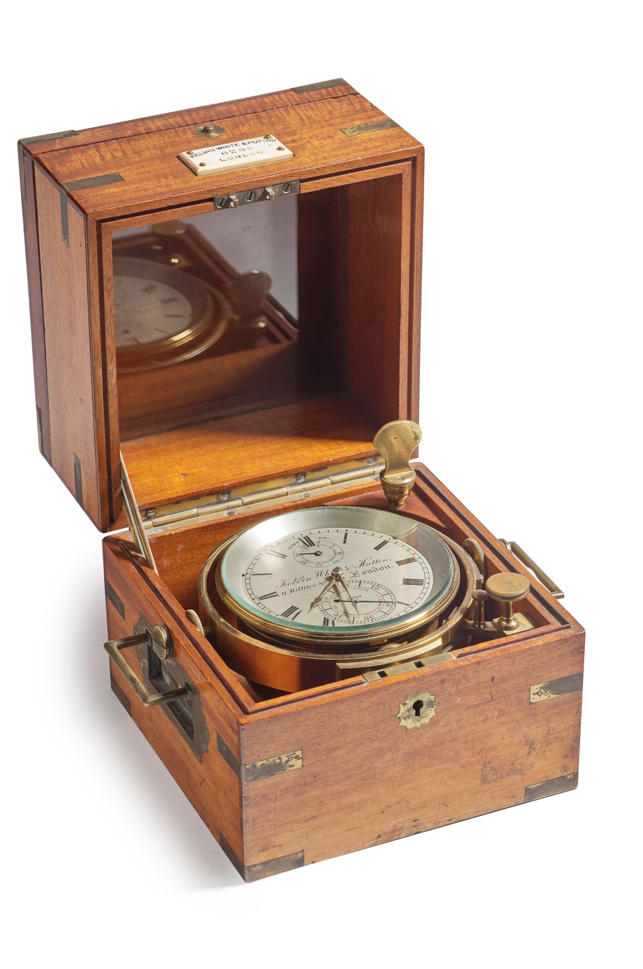 Null Marinechronometer aus Messing, signiert KELVIN, WHITE and HUTTON, nummerier&hellip;