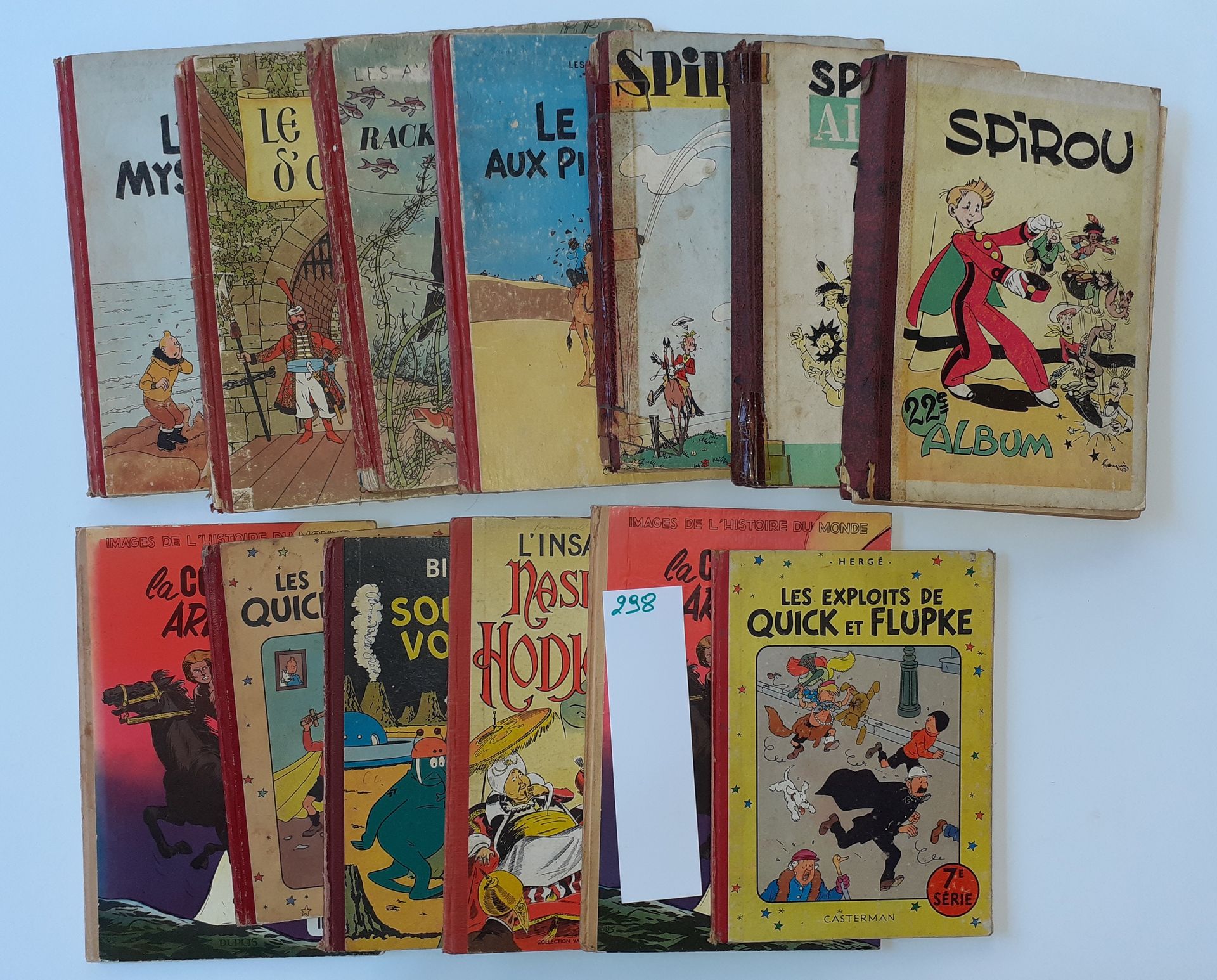 Null Tintin/divers – Ensemble de 13 albums : Quick et Flupke2 (B4), 7 (EO), Timo&hellip;