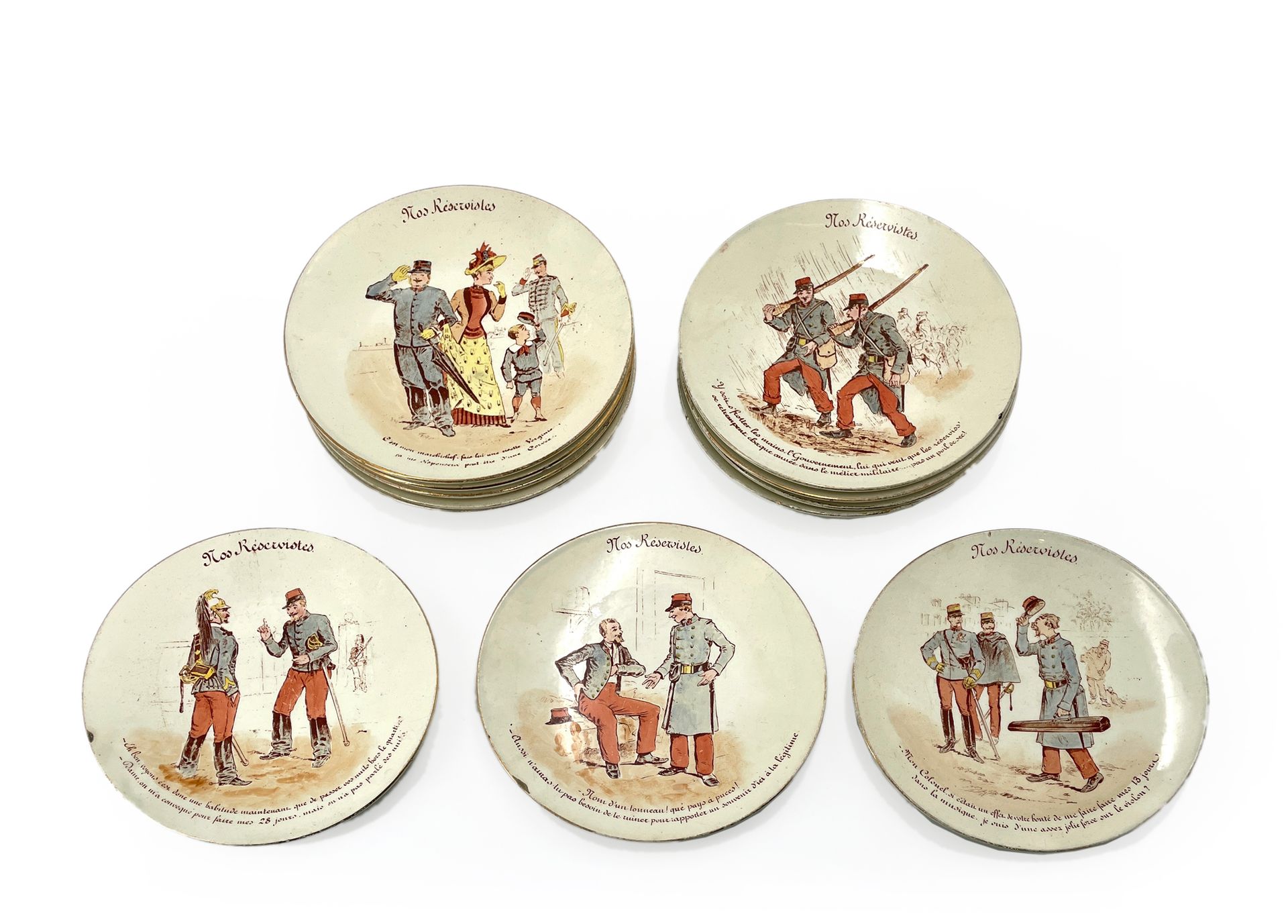 Null Opaque earthenware of Lunéville, polychrome "Série nos réservistes"
Suite o&hellip;