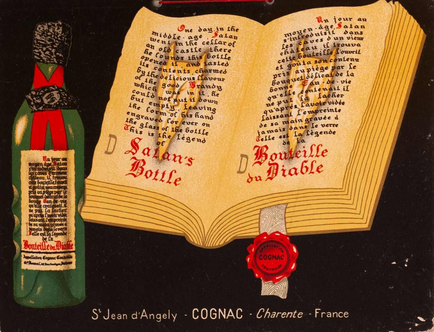 Null ANONIMO. Bottiglia del diavolo. Cognac. St Jean d'Angély. Charente. Francia&hellip;