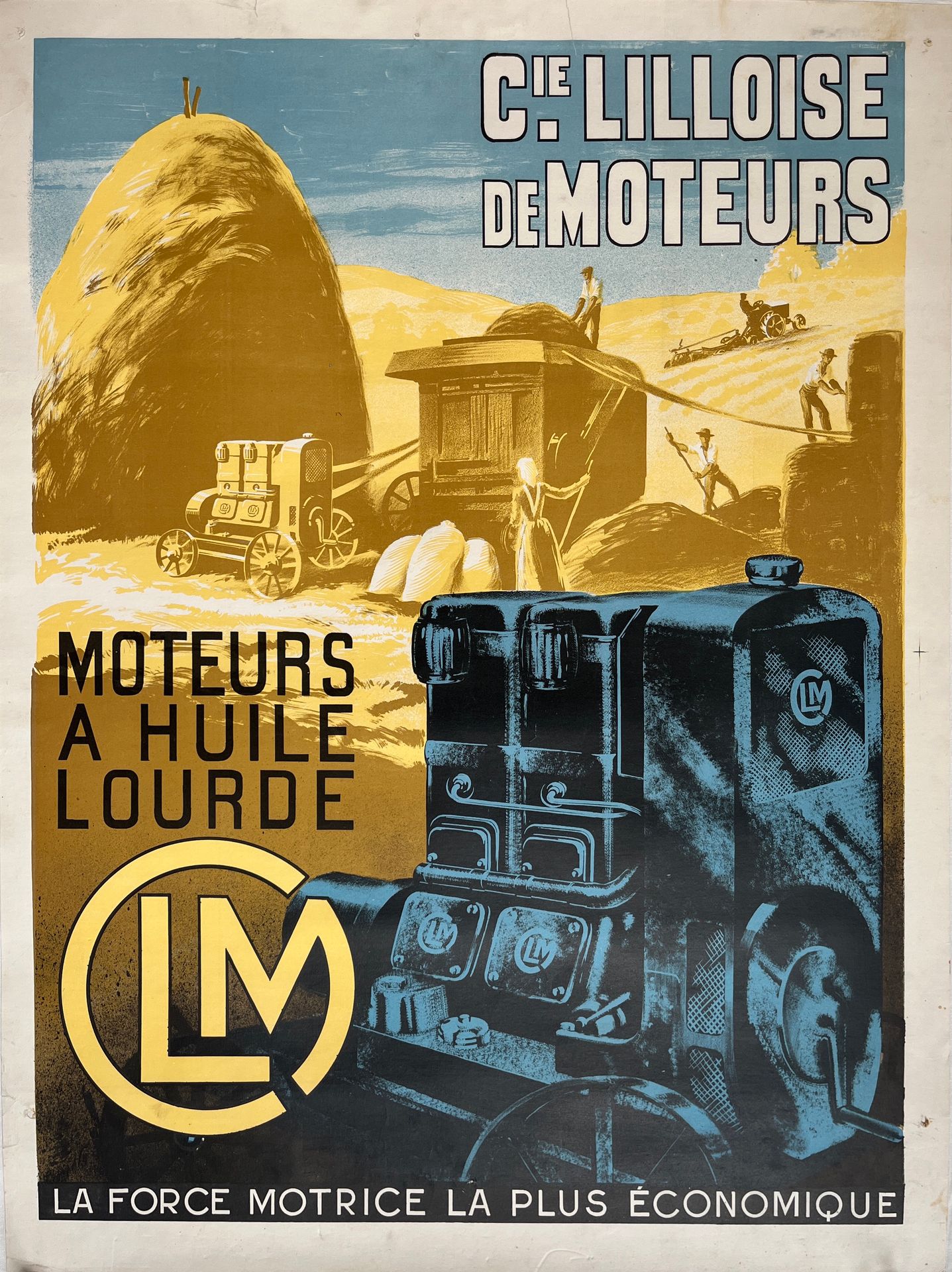 Null ANONYMOUS. LM Cie Lilloise de moteurs. Heavy oil engines. Lithographic post&hellip;