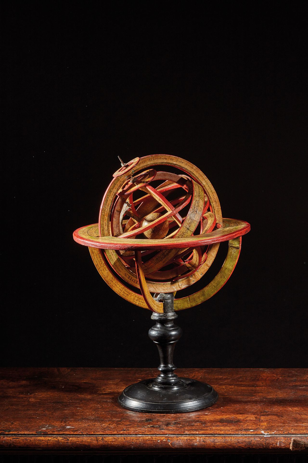 Louis-Charles DESNOS (1725-vers 1798) Ptolemaic armillary sphere in cardboard an&hellip;