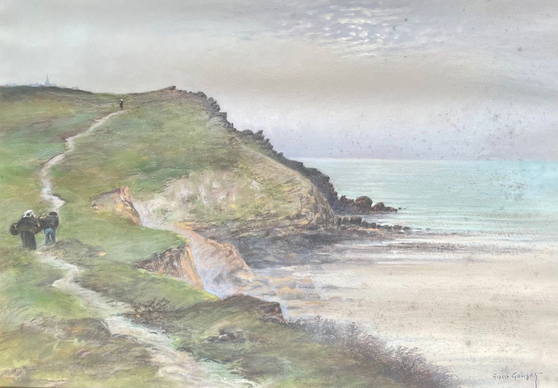 Albert GOUGET (1856-1948) Animated Rocky Coast
Pastel, signed lower right
36 x 5&hellip;