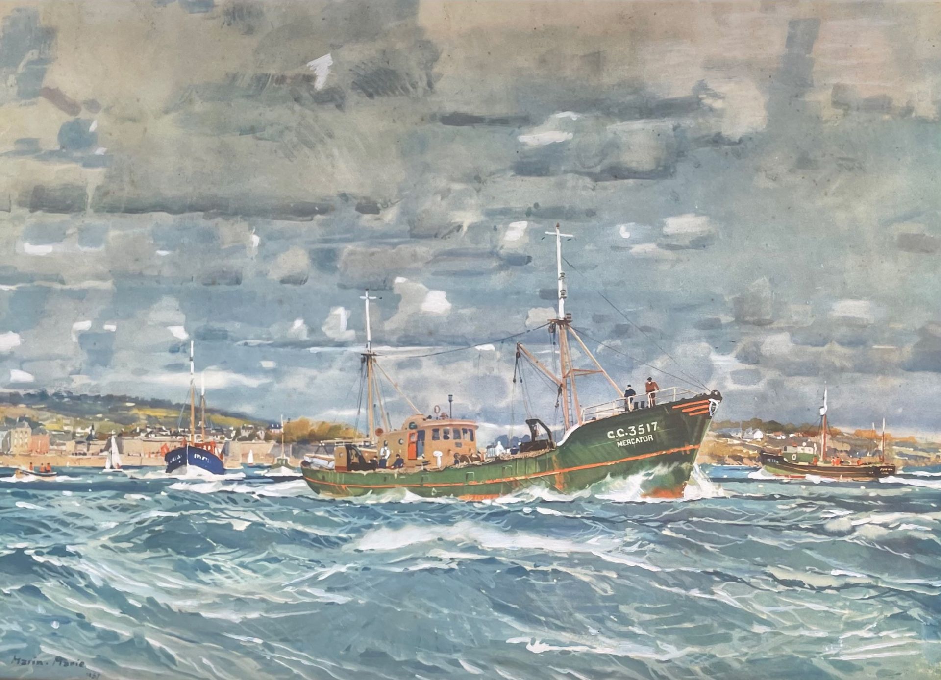 MARIN MARIE (1901-1987) d'après 拖网渔船
铬光刻技术
45 x 61厘米
