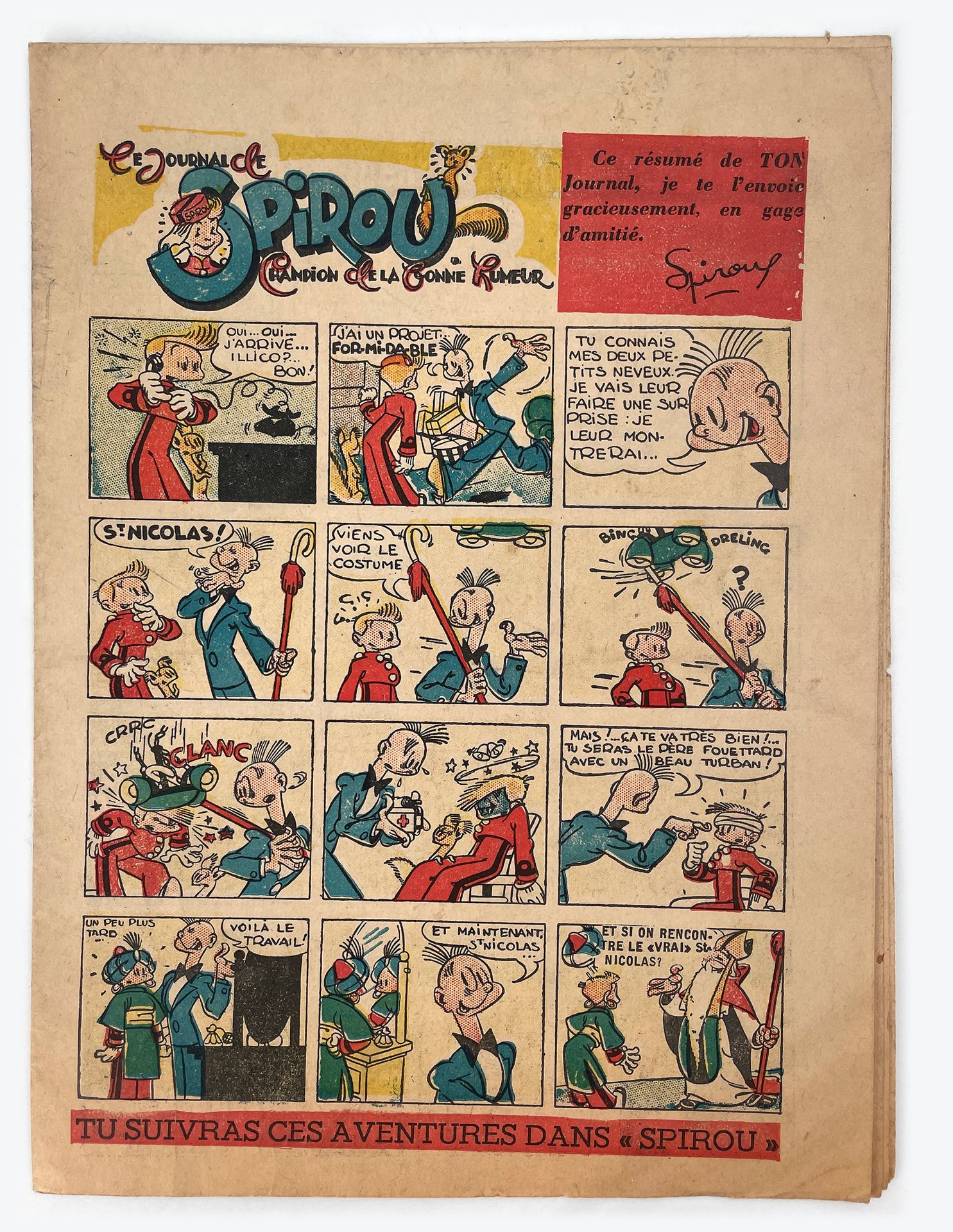 Null Spirou - Numéro 0 de 1946 : Superbe petit fascicule publicitaire comprenant&hellip;