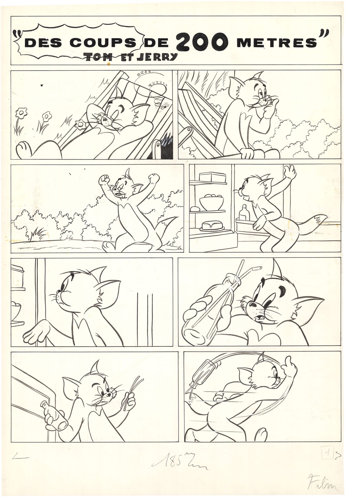 GEN-CLO (Né en 1949) * Tom y Jerry - 200 metros soplados
Tinta china sobre papel&hellip;