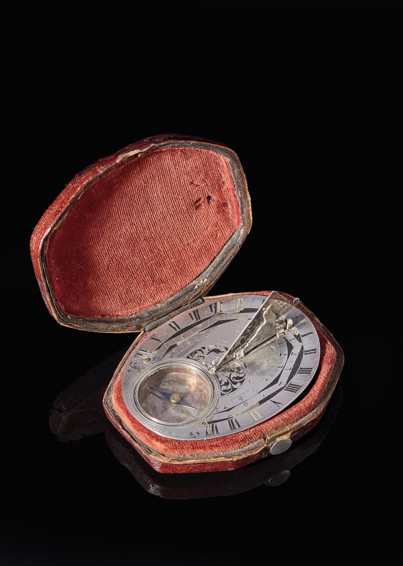 Jean LEFEBVRE II (actif de 1690 à 1740) Reloj de sol de plata, forma ovalada. Es&hellip;