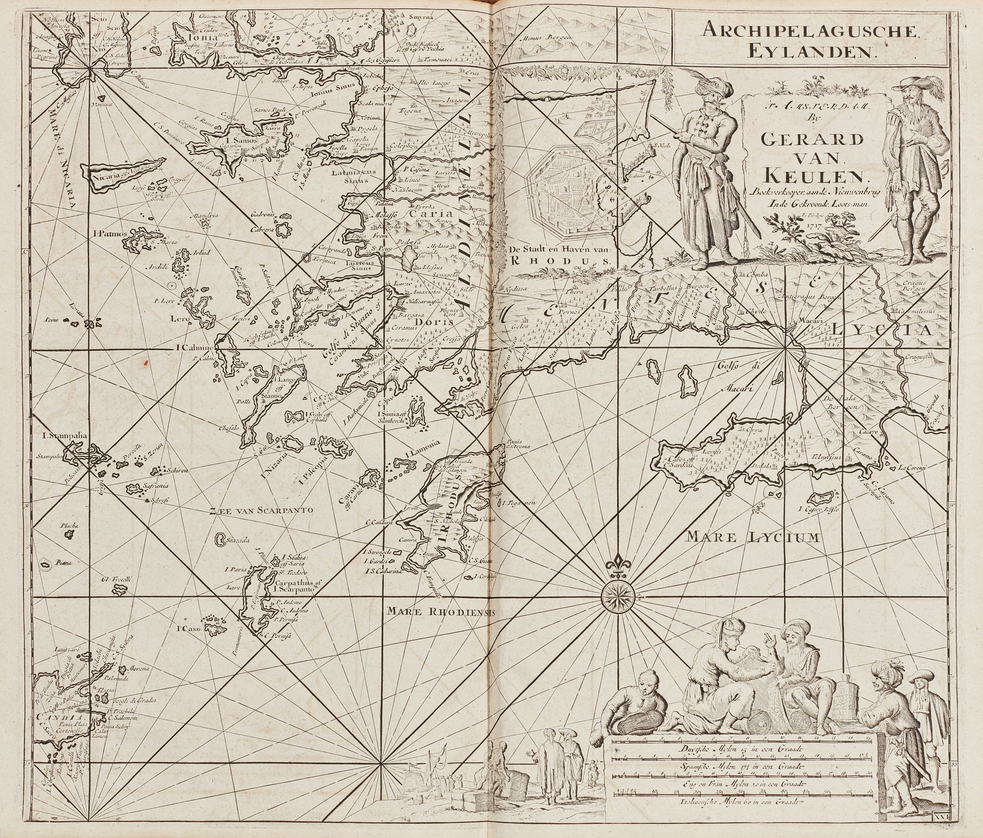 KEULEN, (Johannes van) (1654-1711). 新的和伟大的照亮海洋的火炬。第三部分，展示了Grenade、Murcie、Valence&hellip;