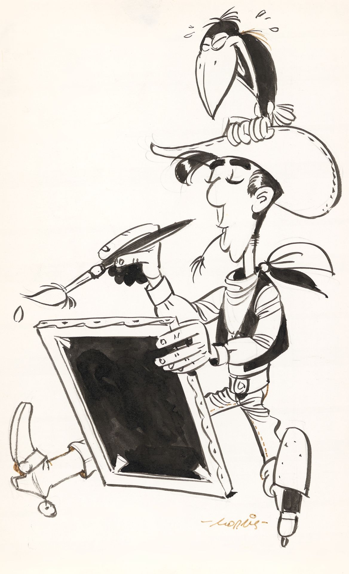 MORRIS (1923-2001) Lucky Luke
India ink on paper. Signed at the bottom right. 20&hellip;
