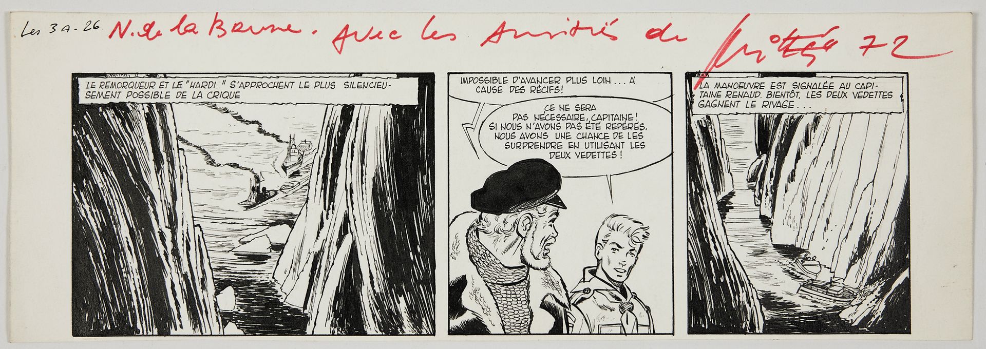 Mittéi * Originalzeichnung: Original Strip in Tusche aus Seite 28 von Les Naufra&hellip;