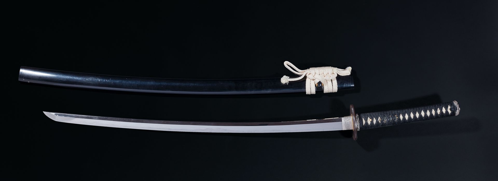 JAPON - Epoque MEIJI (1868 - 1912) 真神刀，Hamon notare，导火线穿有mekugi ana，mumei。
长沙：72&hellip;