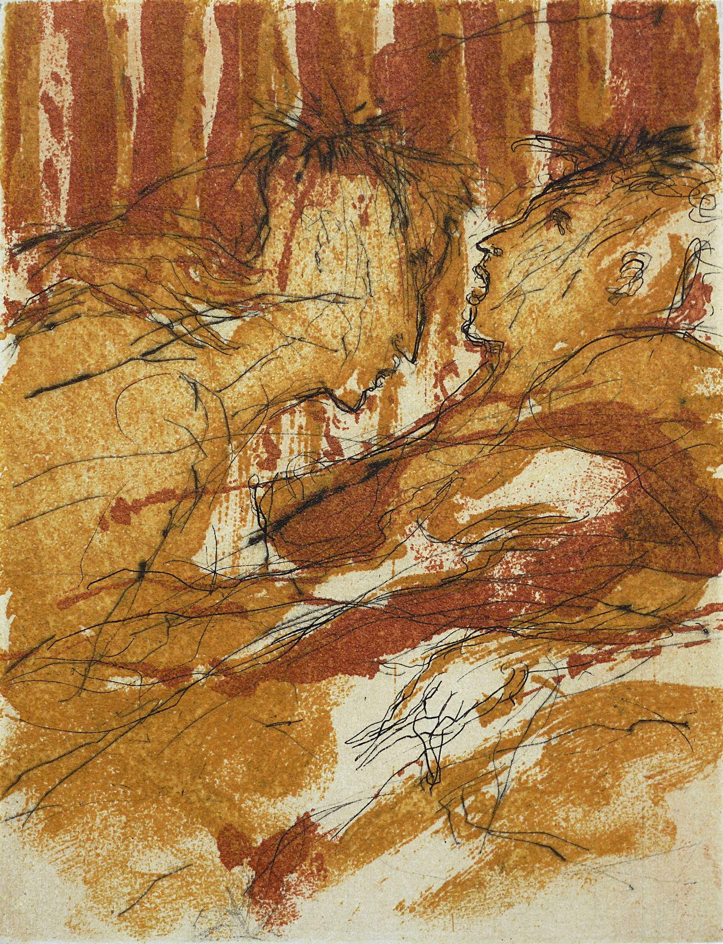 SIPTROTT France et Hugues 无题/纸上彩色蚀刻/艺术家的证明/右下方有签名和日期97/13 x 9.8 cm