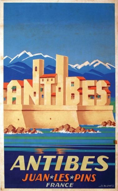 Null Antibes vers 1930 - KOW ALEXIS - Mourlot Paris 1 Affiche Non-Entoilée B.E. &hellip;