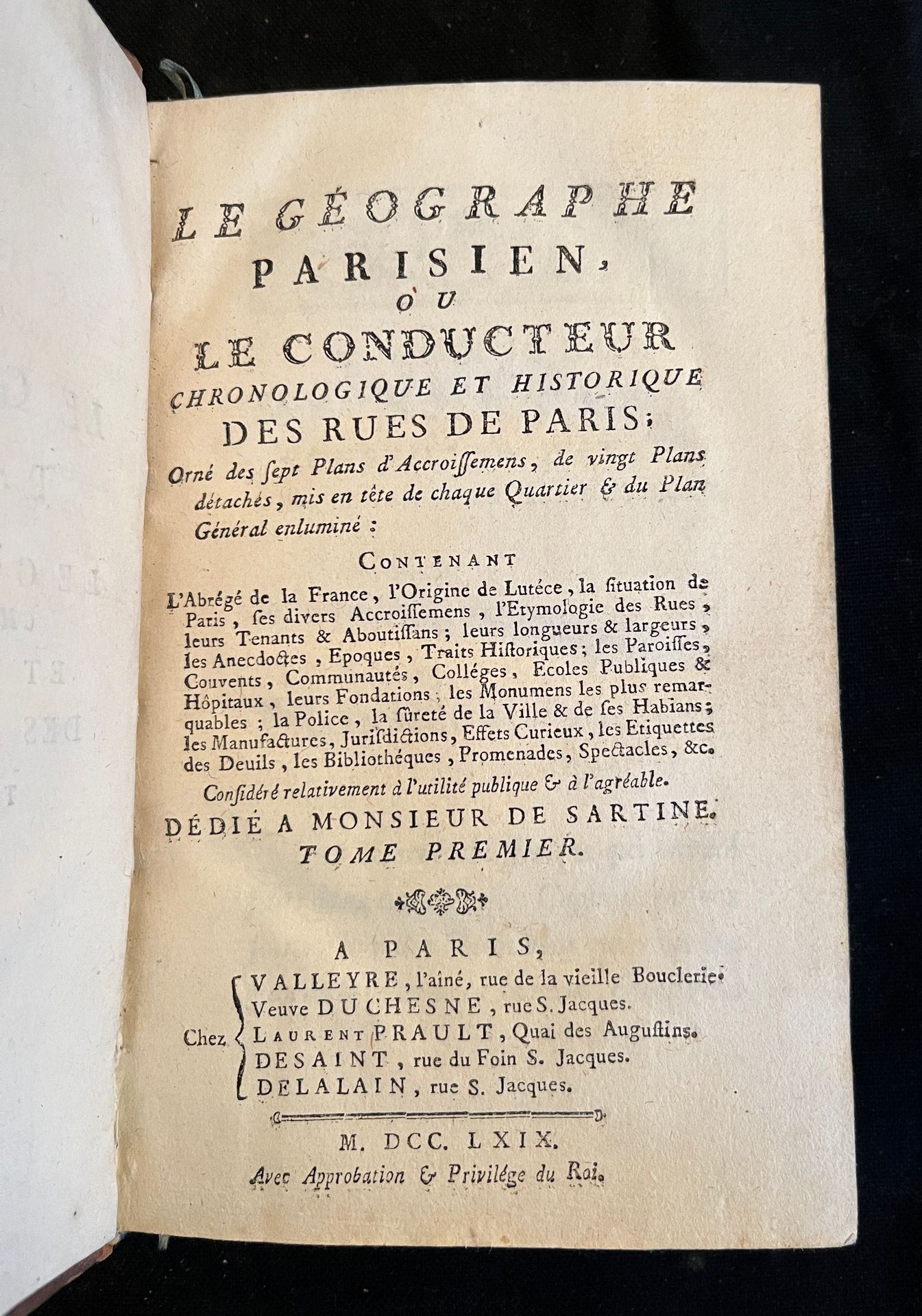 Null Le Géographe parisien
Paris, chez Valleyre 1769. Deux volumes plein veau do&hellip;