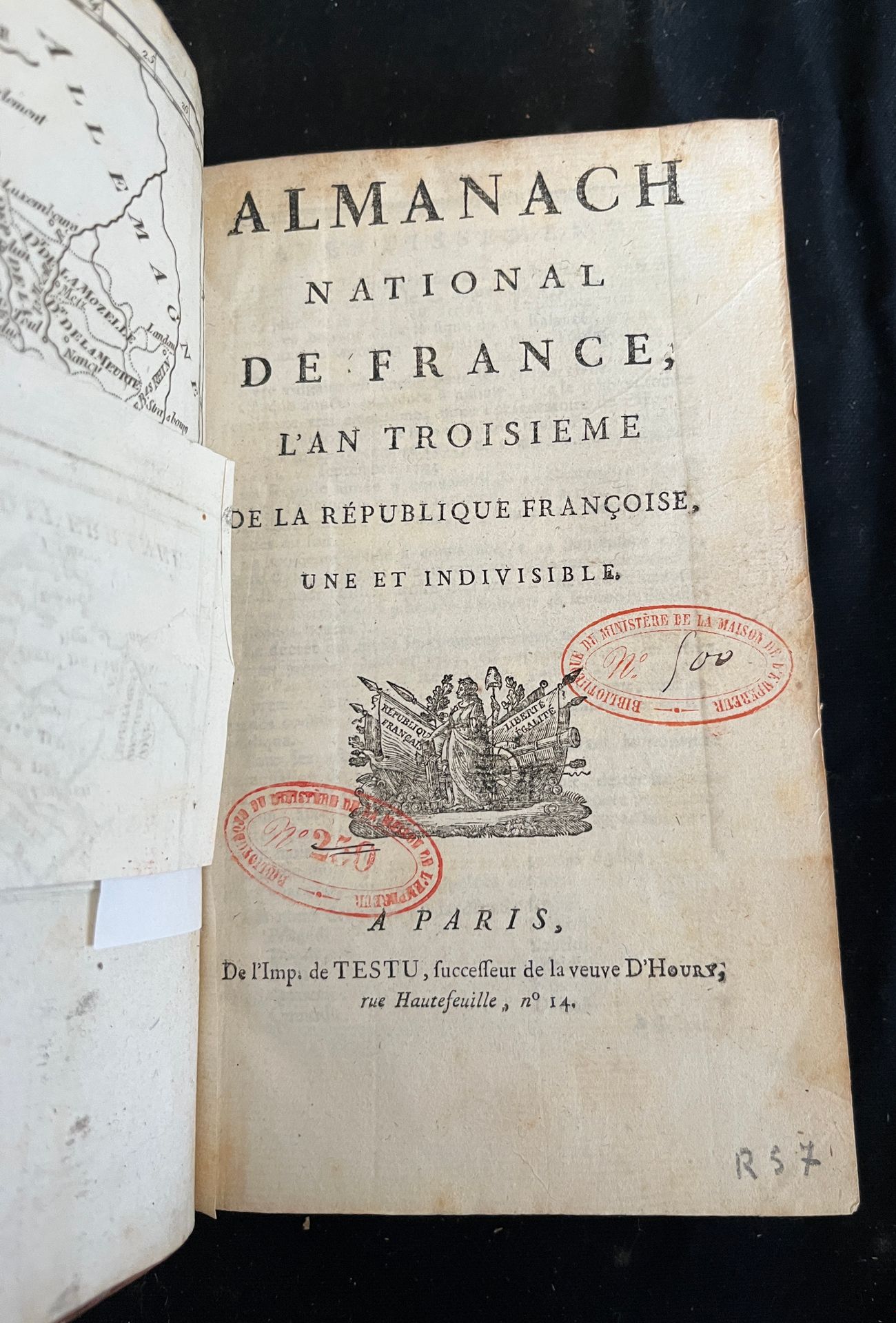 Null [ALMANACH]
Almanach national de France l'an troisième. Paris, chez de Testu&hellip;