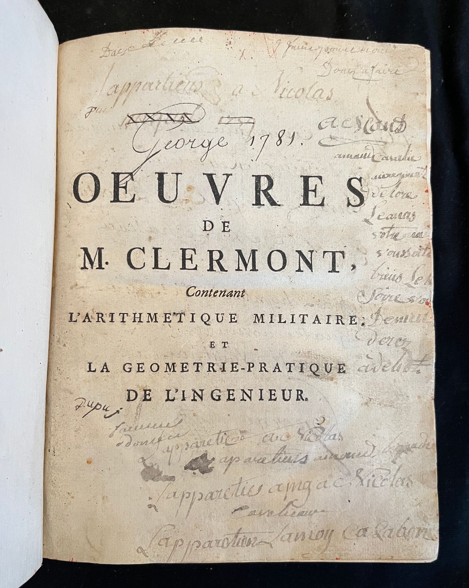 M.CLERMONT L'arithmétique militaire. Sans date, in-4 plein veau, dos à nerfs
Joi&hellip;