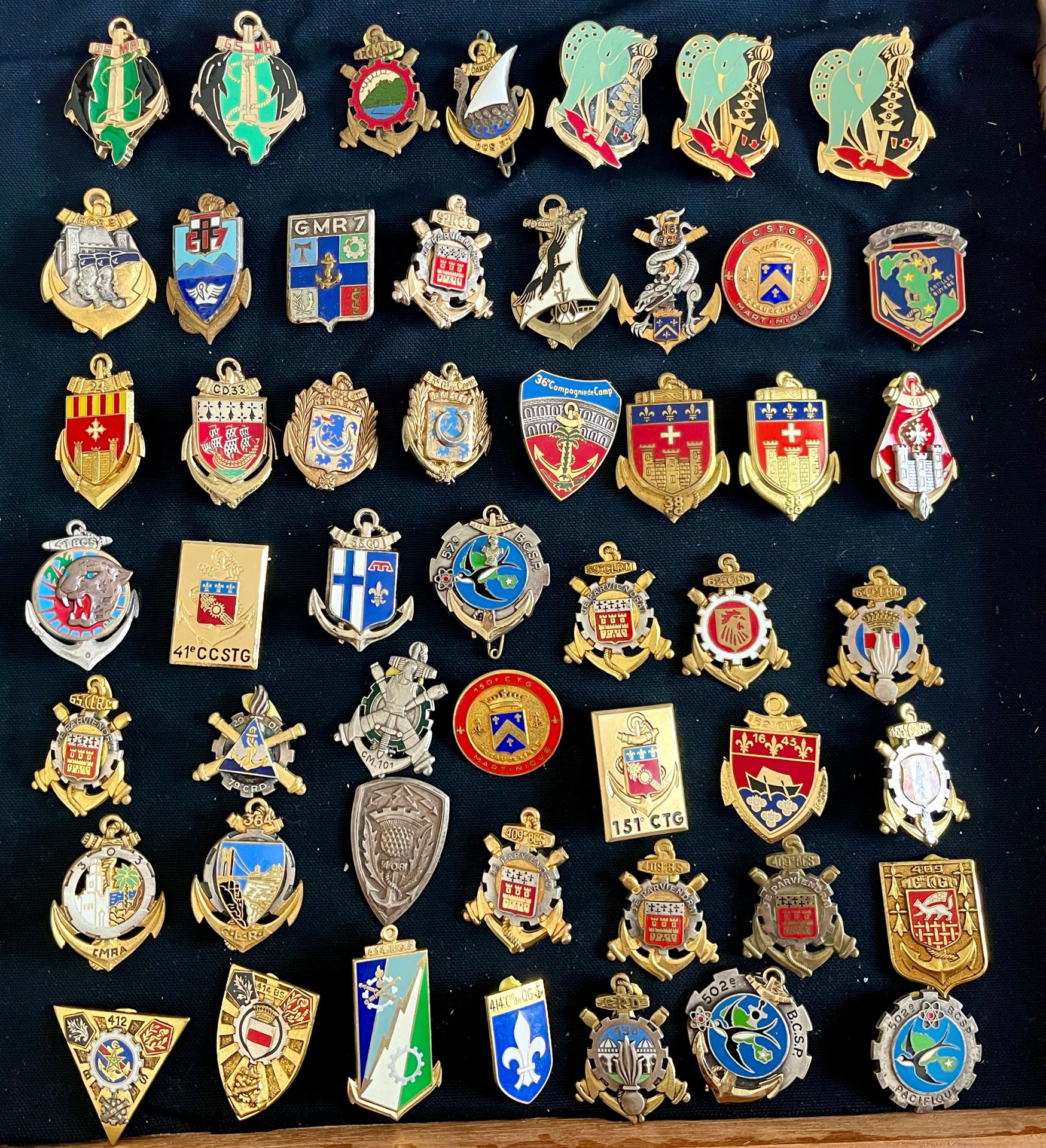 Null 51 insignias de servicio de las Troupes d'Infanterie de Marine
