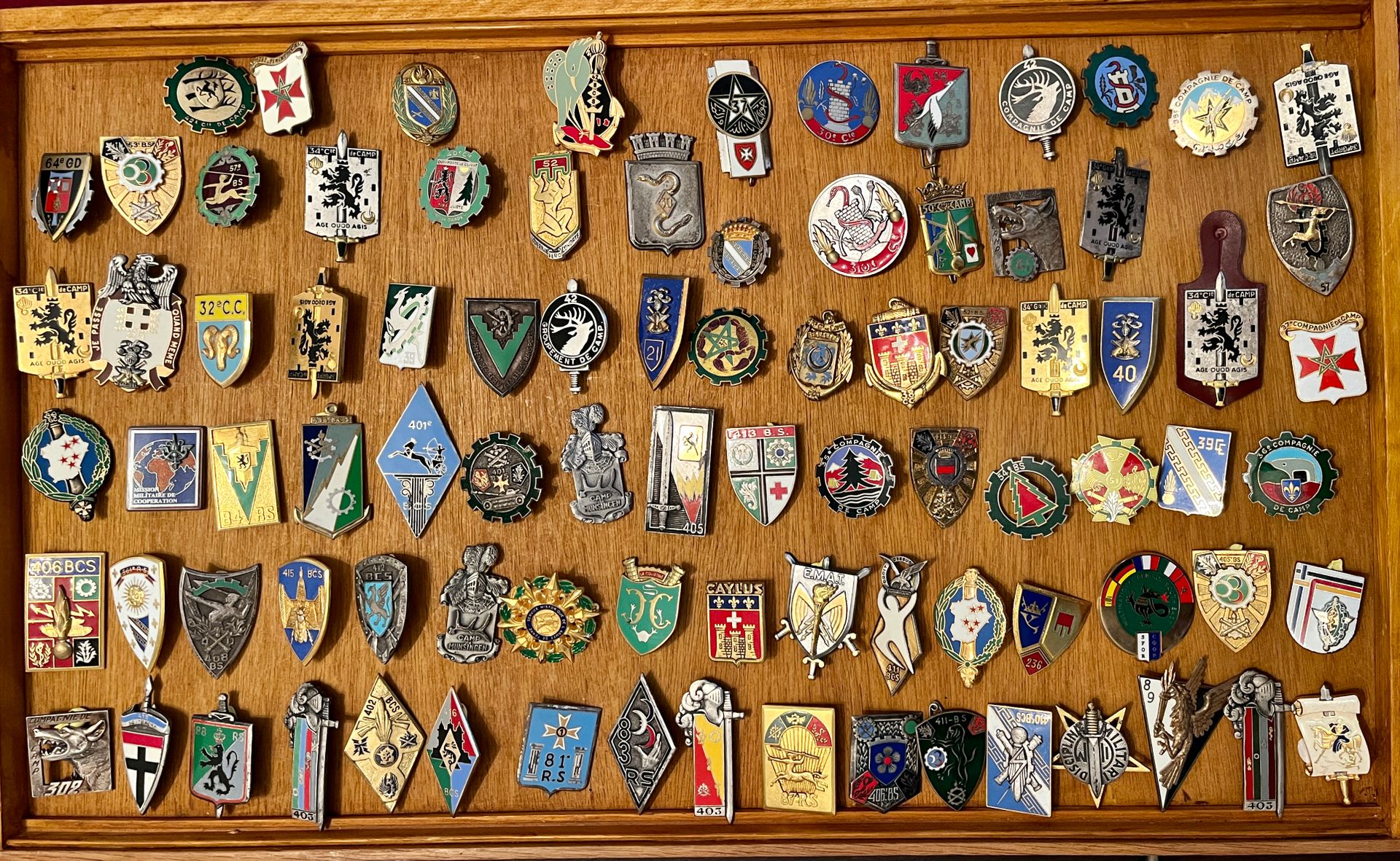 Null 89枚服务营和营地公司的徽章