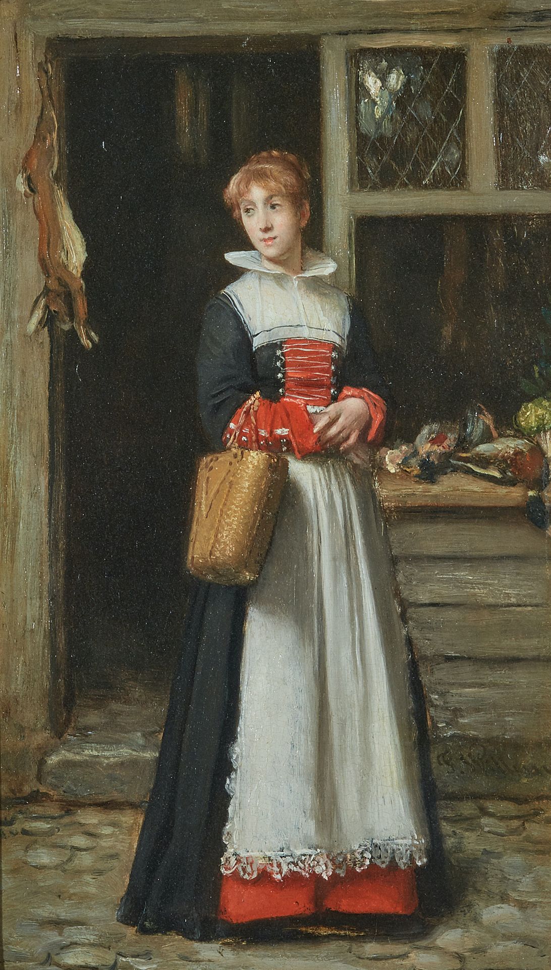 Florent WILLEMS (Liège 1823 - Paris 1905) Jeune fille chez la marchande de volai&hellip;