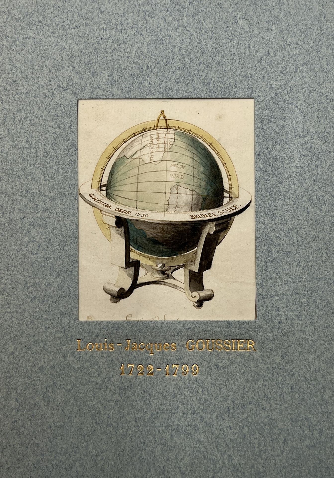 GOUSSIER, Louis-Jacques [Globe]. Louis-Jacques Goussier, 1740. In-12 (96 x 66 mm&hellip;