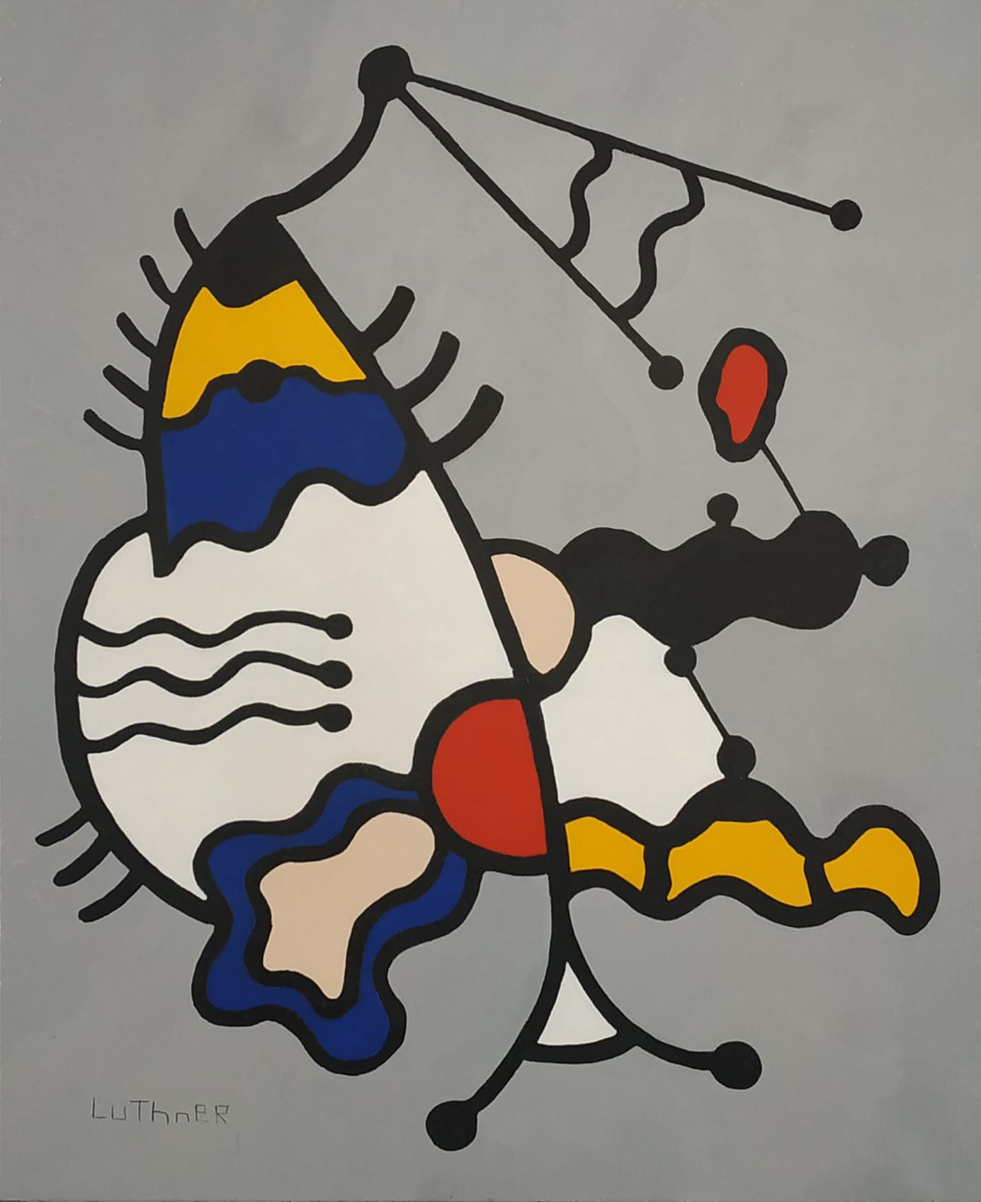 Johann Luthner Poisson clown
Huile sur toile, signée en bas à gauche
73 x 60 cm