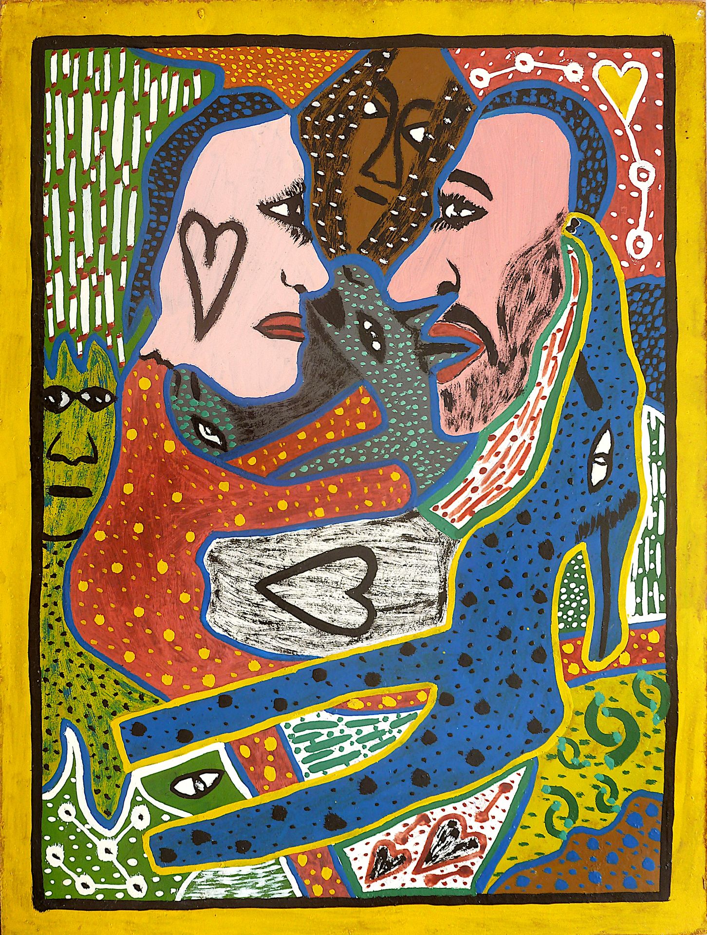 ASMAH Naji Ohne Titel / Acryl auf Isorelplatte / 39,8 x 30,2 cm