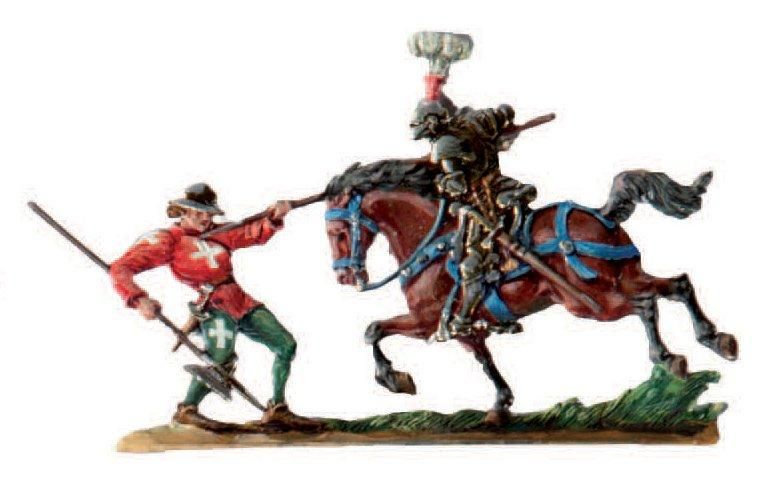 Null MOYEN-AGE. Bataille de Mora. 22 juin 1476. Charge de la cavalerie contre le&hellip;