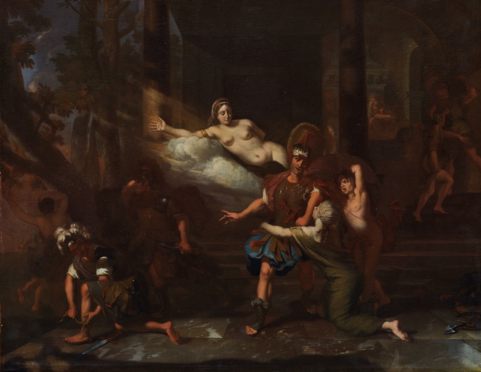 Ecole FLAMANDE, XVIIe siècle, Atelier de Gérard de LAIRESSE Aeneas goes into bat&hellip;