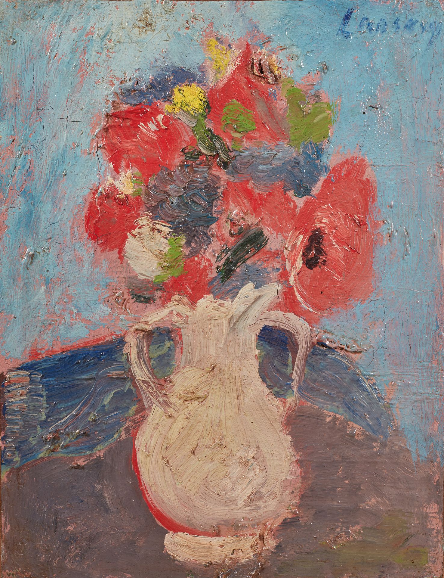 André LANSKOY (1902-1976) Bouquet de fleurs, circa 1928
Huile sur toile, signée &hellip;