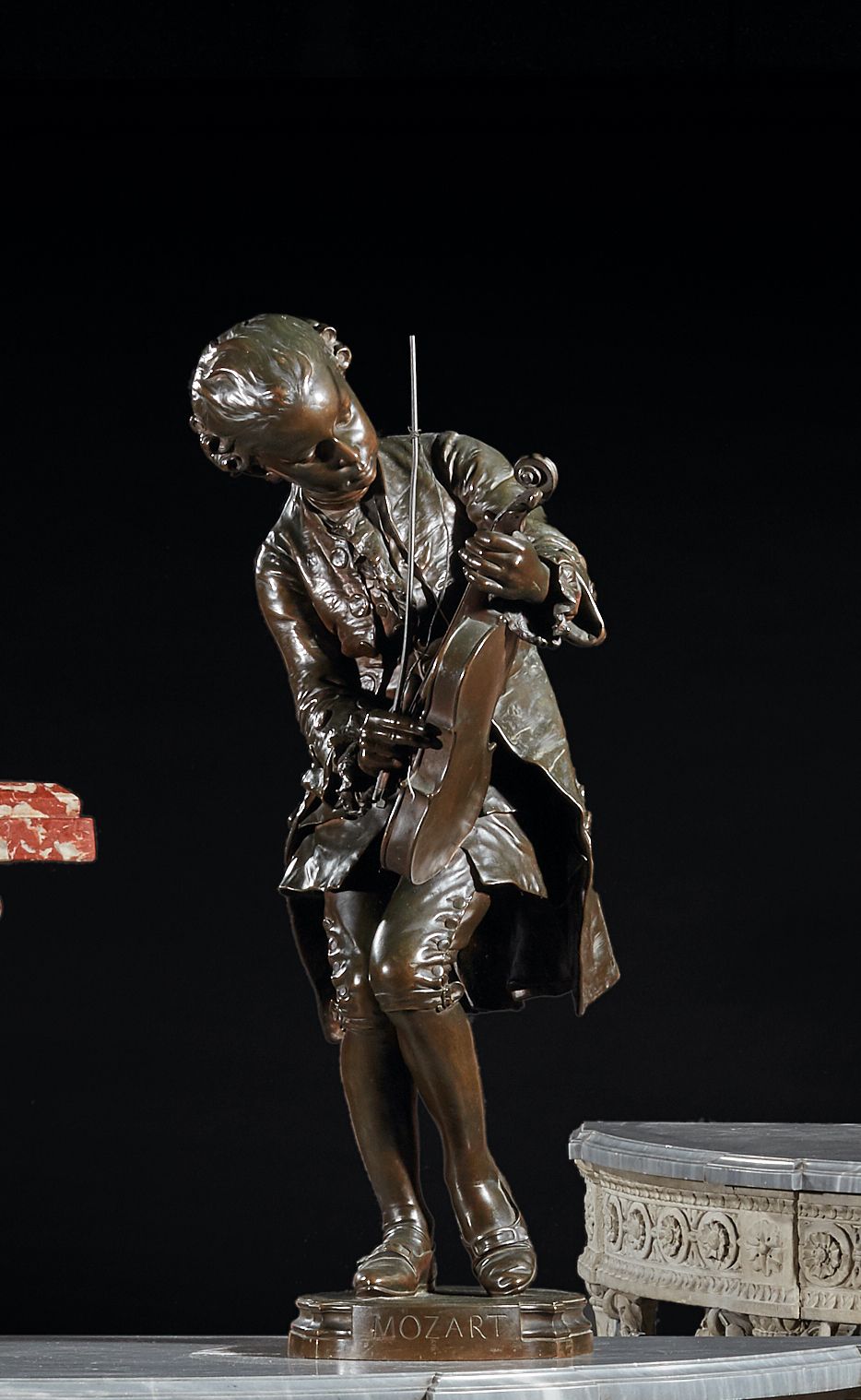 Louis Ernest BARIAS (1841-1905) d'après « Mozart »
Épreuve en bronze à patine nu&hellip;