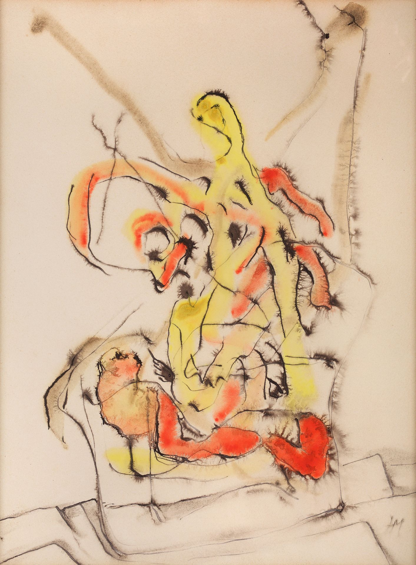 Henri MICHAUX (1899-1984) Sans titre, circa 1956
Encre de Chine et aquarelle sur&hellip;