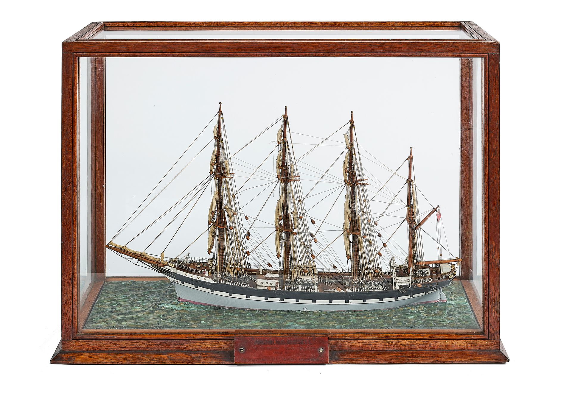 Null Maquette de clipper à quatre mâts «Archibald Russel» en bois peint, échelle&hellip;