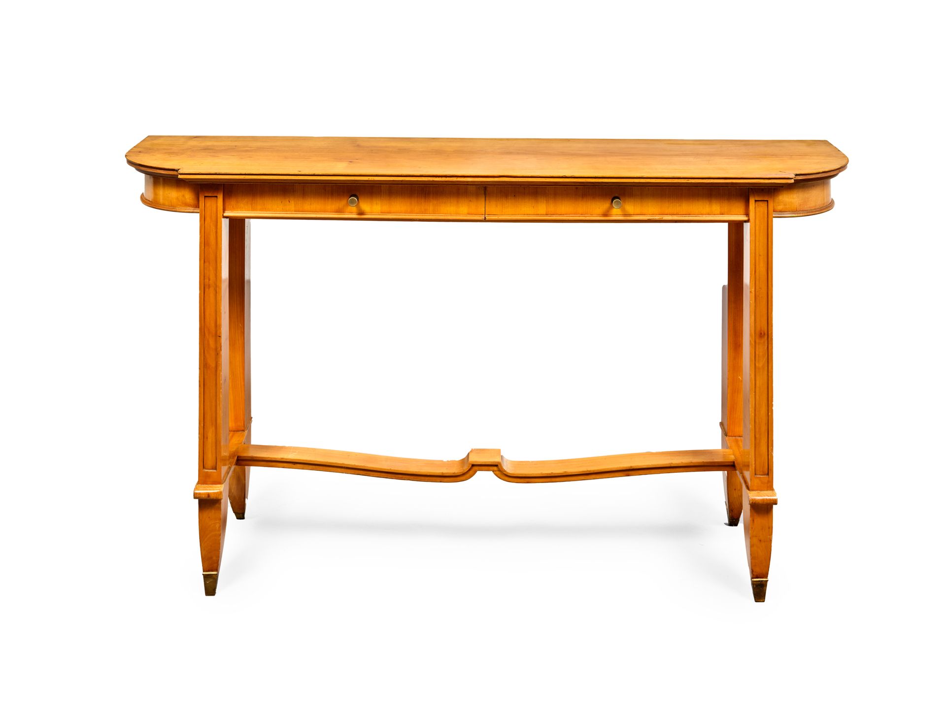 André ARBUS (1903-1969) Neoclassical cherrywood console with a rectangular molde&hellip;