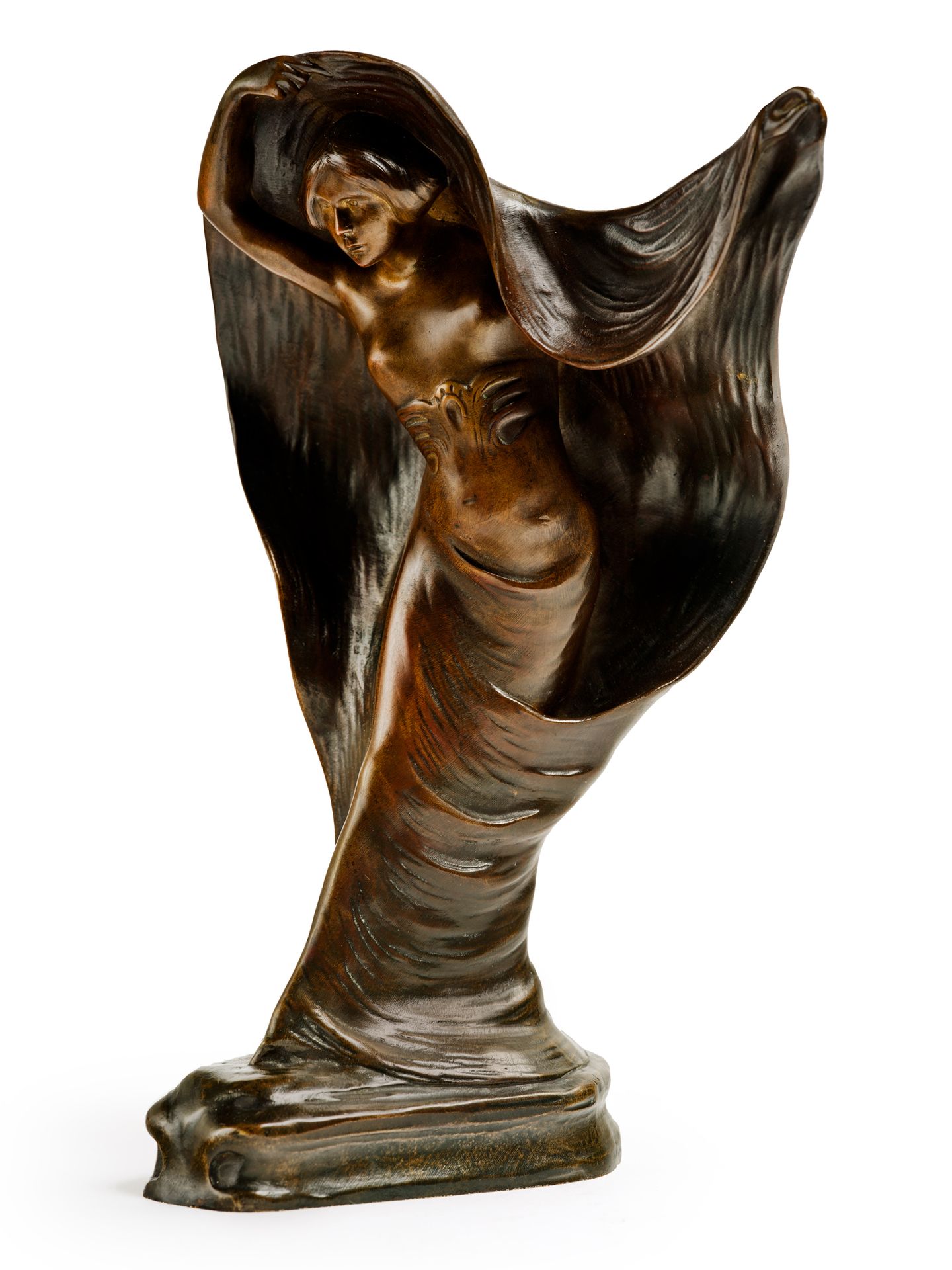 A Micael LEVY (XIX-XXème) Femme drapée
Sculpture en bronze à patine brune nuancé&hellip;