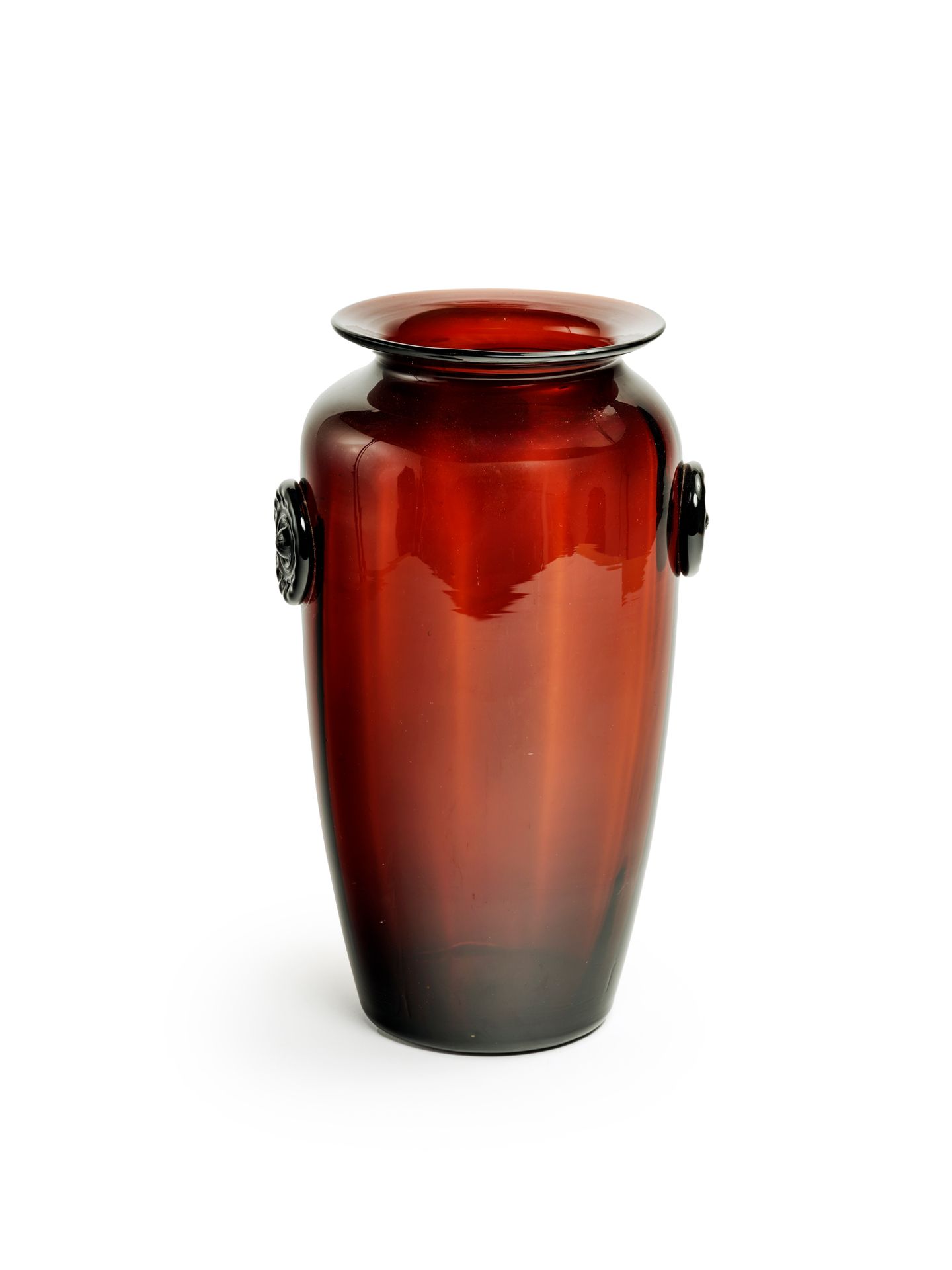 Verrerie de Saint Prex de Paul BONIFAS (1893-1967) Vase ovoïde en verre teinté b&hellip;
