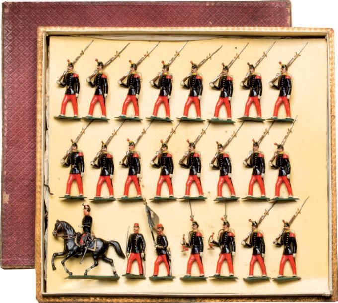 Null IIIème République. France 1875-1884. Infanterie de ligne au pas avec shako.&hellip;