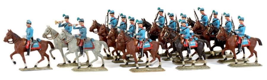 Null IIIème République. France. (1880-1900) Chasseurs à cheval au pas. (15 fig.)&hellip;