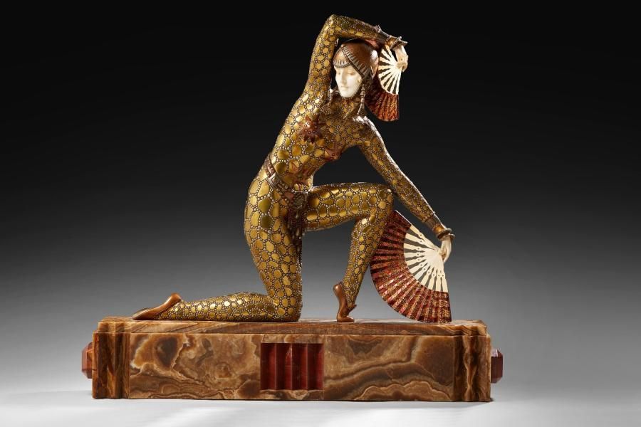 Demeter CHIPARUS (1886-1947) *Danseuse aux éventails
Exceptionnelle sculpture ch&hellip;