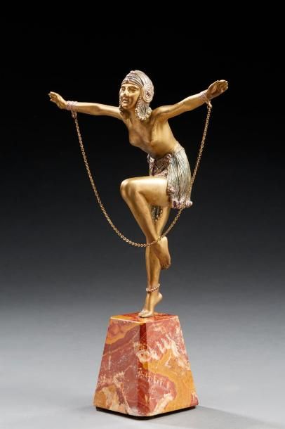 Demeter CHIPARUS (1886-1947) Danseuse à la chaîne
Sculpture en bronze à patine d&hellip;