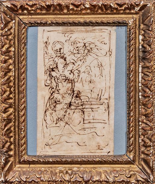 Ecole ITALIENNE, du XVIIème siècle 
Croquis à la plume
13,5 x 8 cm