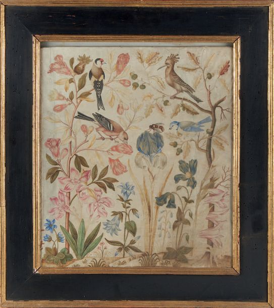 Ecole ALLEMANDE, du XVIIème siècle Oiseaux et fleurs
Gouache et crayon noir sur &hellip;