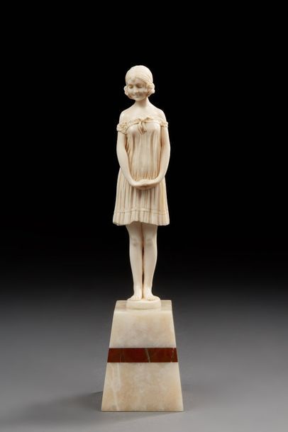 Demeter CHIPARUS (1886-1947) 
*Sculpture en taille directe sur ivoire figurant u&hellip;