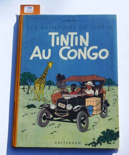 Null Tintin au Congo.
Edition originale couleurs. Casterman 1946, dos jaune. 4e &hellip;