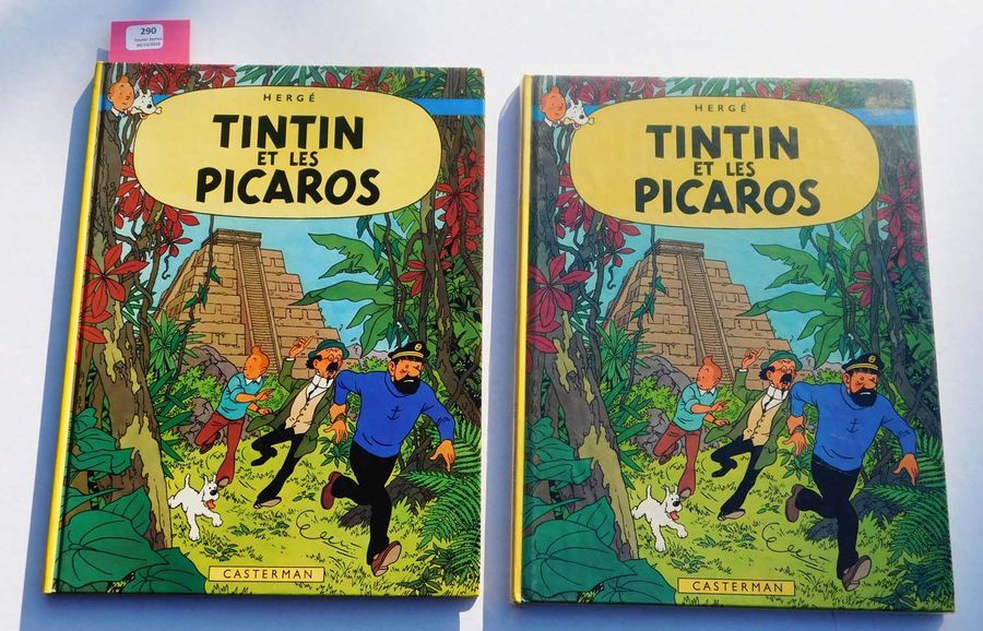 Null Tintin et les Picaros. 2 exemplaires.
L'un EO Casterman 1976, 4e plat C1 av&hellip;