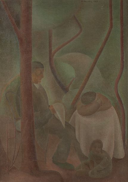 André BEAUDIN (1895-1979) Repos dans un sous-bois
Huile sur toile.
Signée et dat&hellip;