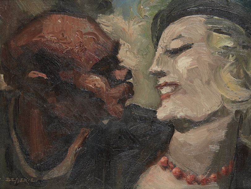 René BESSERVE (1883-1959). Les amants
Huile sur toile
Signée en bas à gauche
35 &hellip;