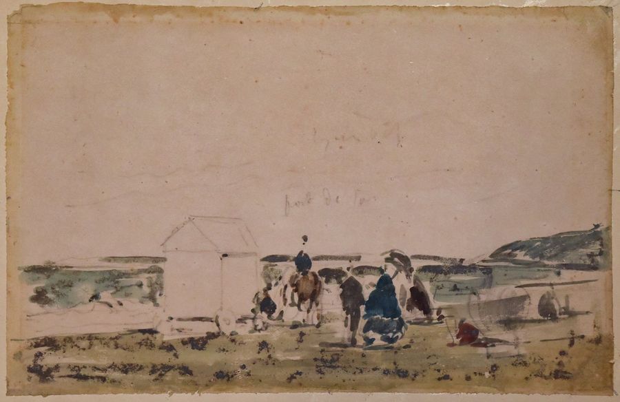Eugène BOUDIN (1824-1898) Plage à Trouville, vers 1870
Etude à l'aquarelle et cr&hellip;