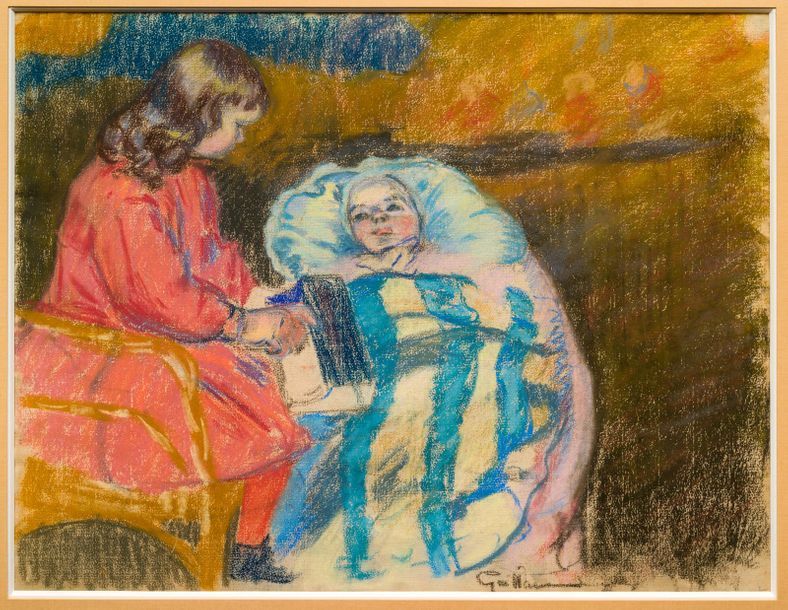 Armand GUILLAUMIN (1841-1927) Madeleine et Marguerite, les filles de l'artiste, &hellip;