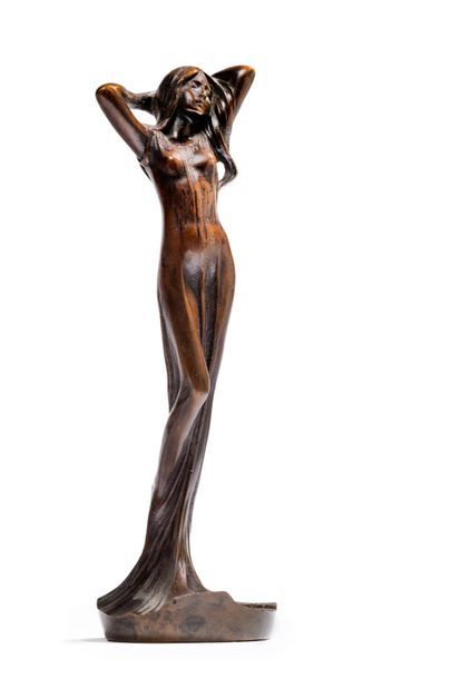 Julien CAUSSÉ (1869-1909) Sculpture en bronze
Signée «J Causse»
Vers 1900
H: 22 &hellip;