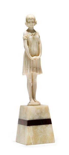 Demeter CHIPARUS (1886-1947) * «Fillette»
Sculpture en ivoire
Socle en onyx
Sign&hellip;